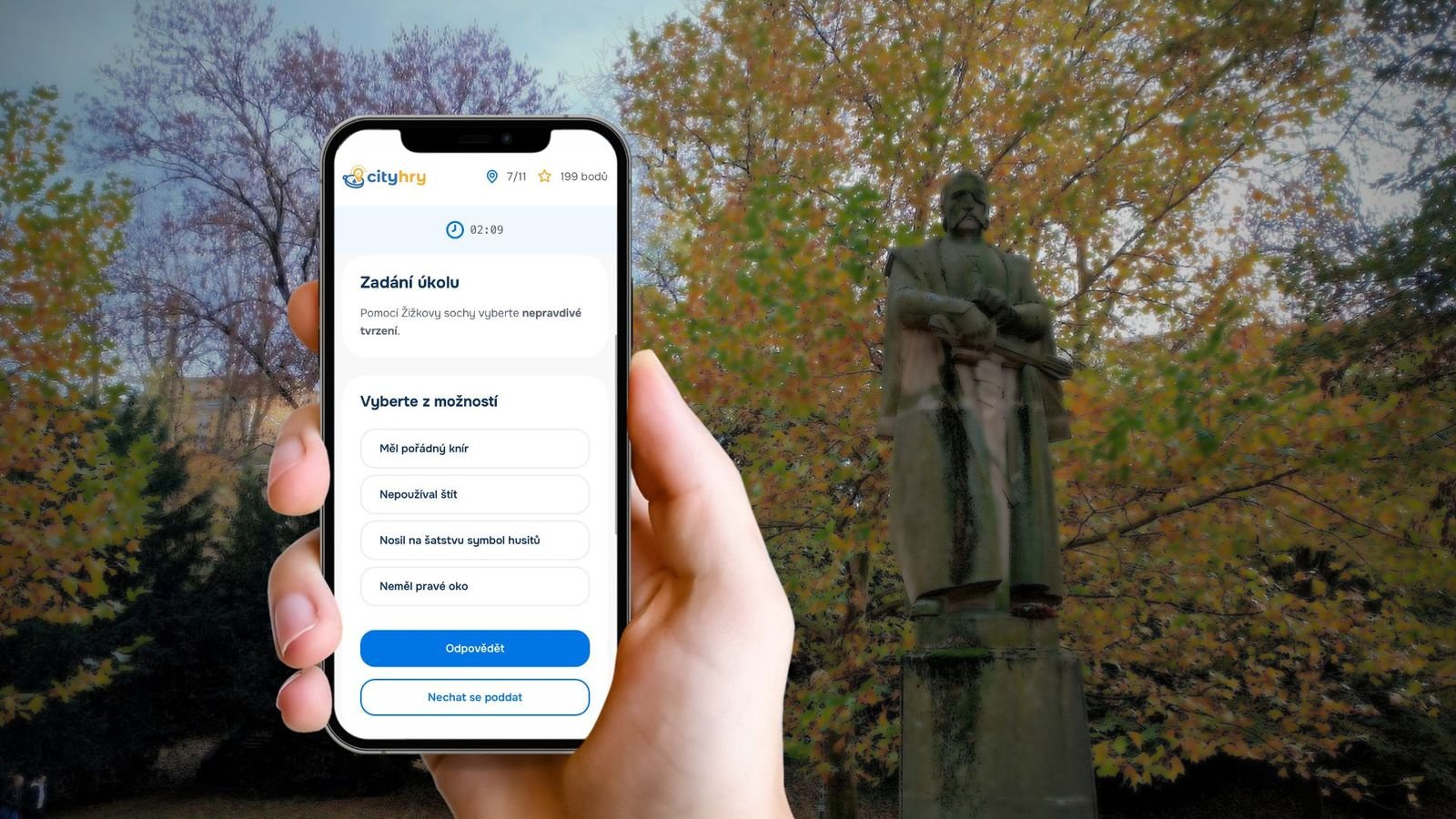 Náhledový obrázek - S telefonem v ruce se vydáte objevovat město. Cityhra vás zavede k jeho nejzajímavějším místům, představí vám jejich příběhy a připraví originální úkoly, které budete řešit přímo na trase.