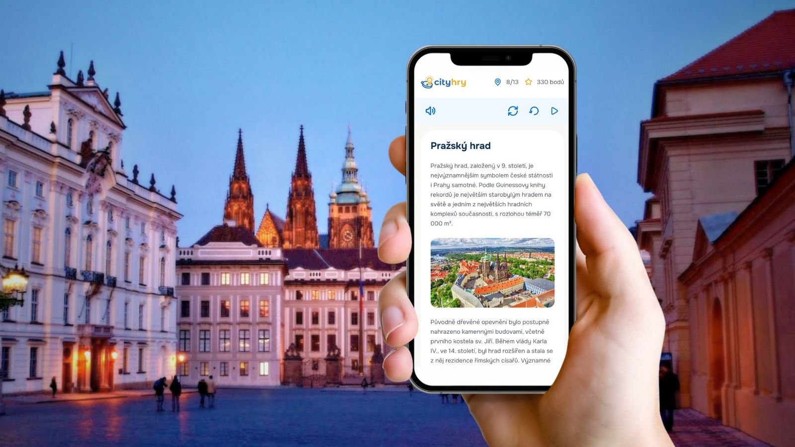 Náhledový obrázek - S telefonem v ruce se vydáte objevovat město. Cityhra vás zavede k jeho nejzajímavějším místům, představí vám jejich příběhy a připraví originální úkoly, které budete řešit přímo na trase.