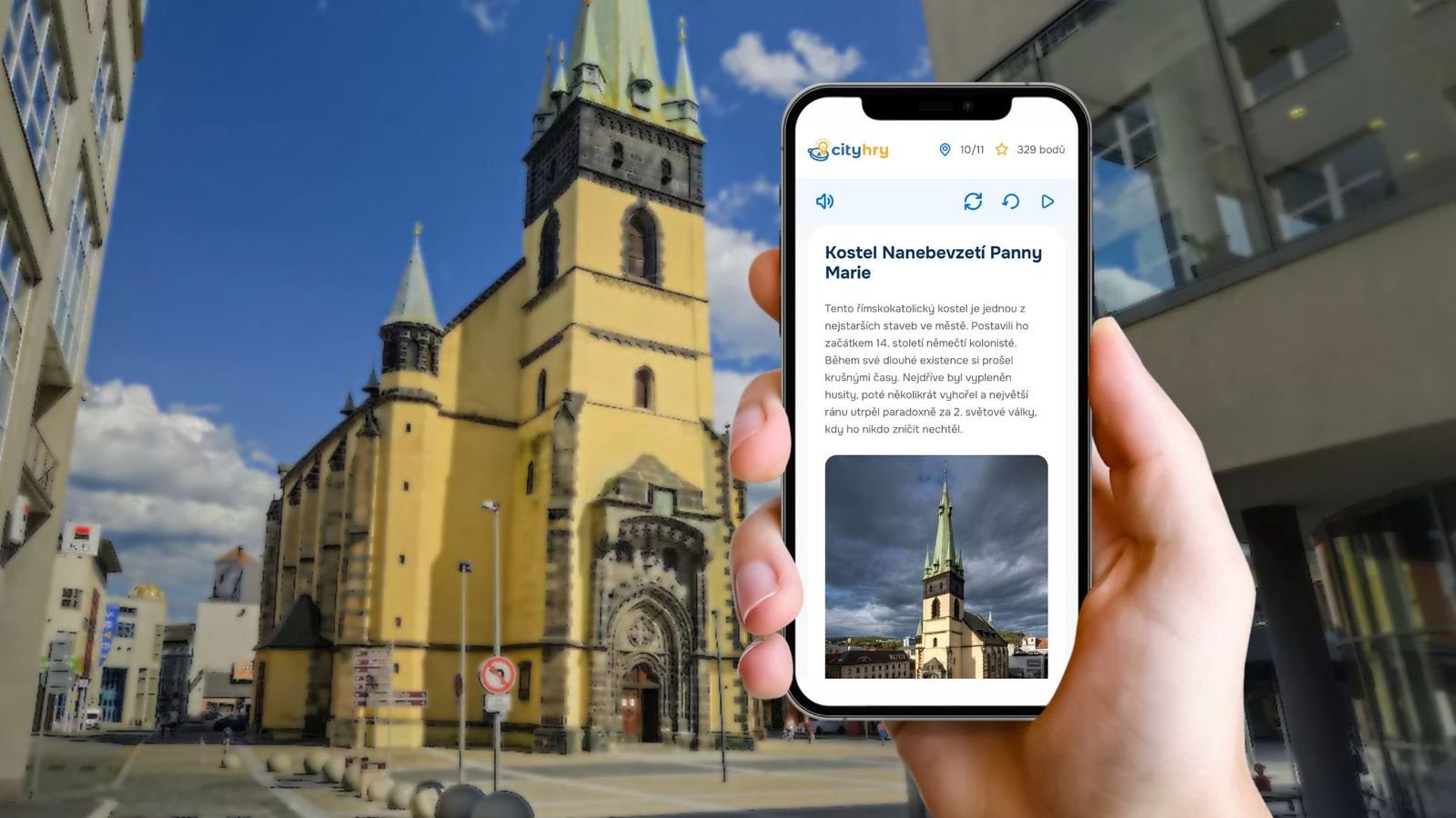 Náhledový obrázek - S telefonem v ruce se vydáte objevovat město. Cityhra vás zavede k jeho nejzajímavějším místům, představí vám jejich příběhy a připraví originální úkoly, které budete řešit přímo na trase.
